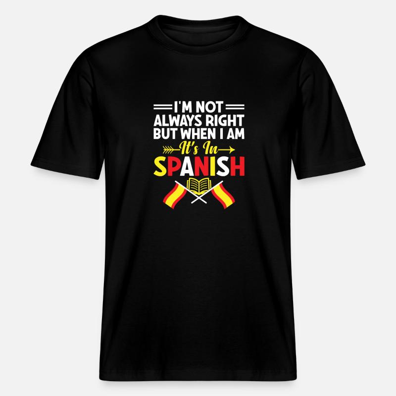 Fremdsprachenlehrer Schule Sprachlehrer -  RELAXED FIT Unisex Organic T-Shirt - Schwarz