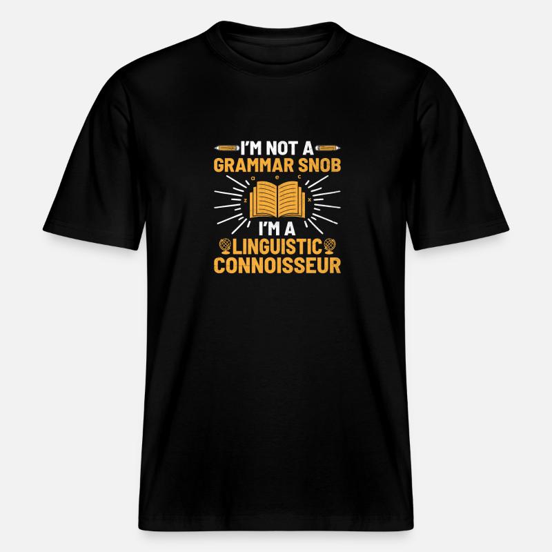 Fremdsprachenlehrer Schule Sprachlehrer - RELAXED FIT Unisex Organic T-Shirt - Schwarz