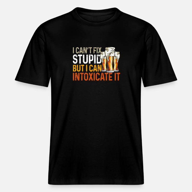 Bartender Mixologist I Can't Fix -  RELAXED FIT Unisex Organic T-Shirt - Schwarz
