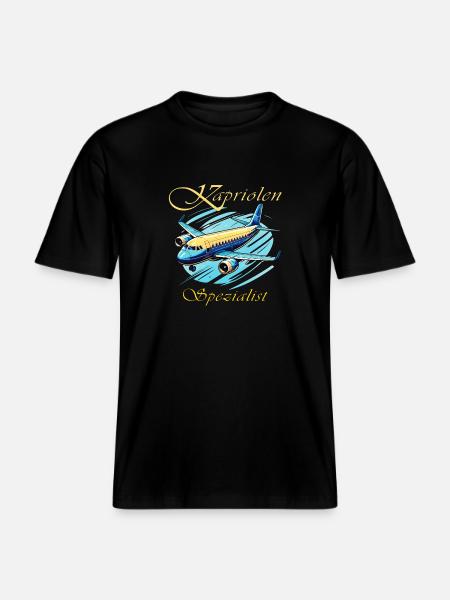 AIRPLANE Capers Specialist - RELAXED FIT Unisex Organic T-Shirt - black