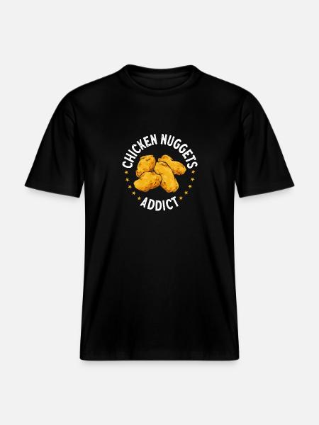 Chicken Nugget Lover Chicken Nuggets - RELAXED FIT Unisex Organic T-Shirt - black