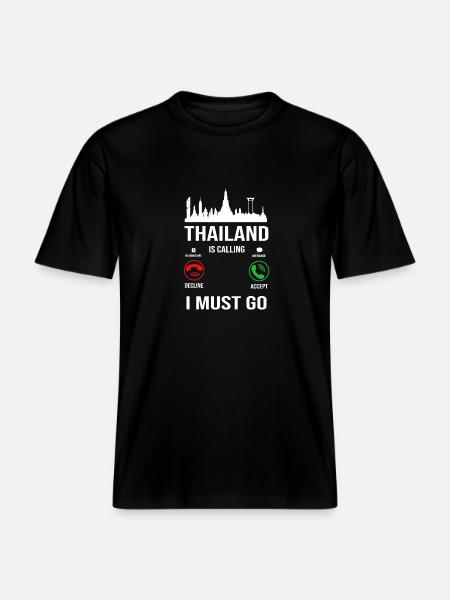 Thailand Thai Language -  RELAXED FIT Unisex Organic T-Shirt - black