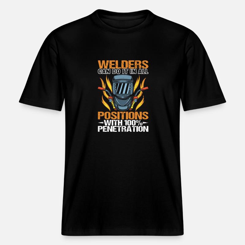 Soudeurs Soudeurs Mécaniciens de soudage - T-shirt unisexe RELAXED FIT en coton bio - noir