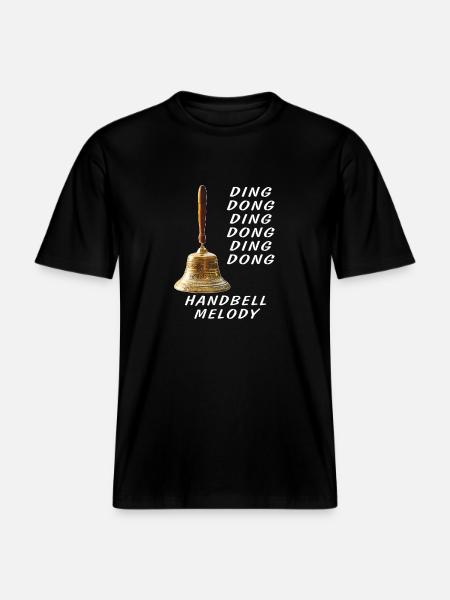 DING DONG HANDBELL MELODY - RELAXED FIT Unisex Organic T-Shirt - black