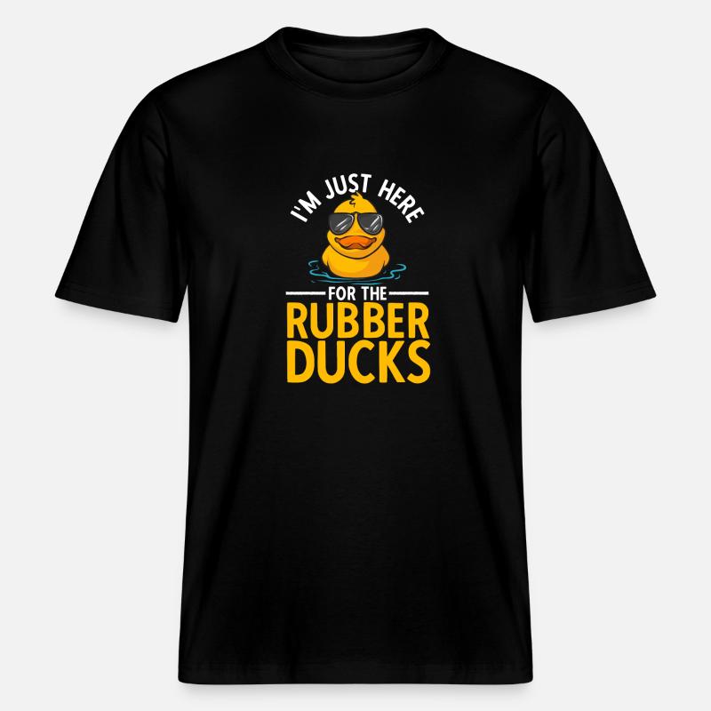Quietscheentchen Quietscheente Gummiente -  RELAXED FIT Unisex Organic T-Shirt - Schwarz