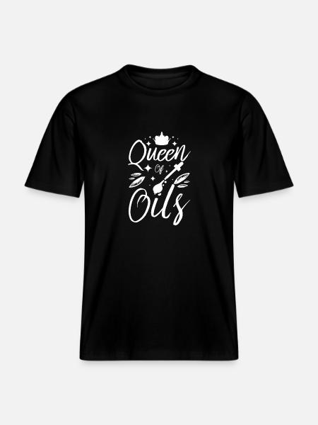 Queen of Essential oils - RELAXED FIT Unisex Organic T-Shirt - black