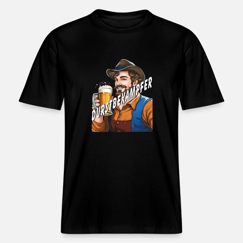 MANN Bier DURSTBEKÄMPFER -  RELAXED FIT Unisex Organic T-Shirt - Schwarz