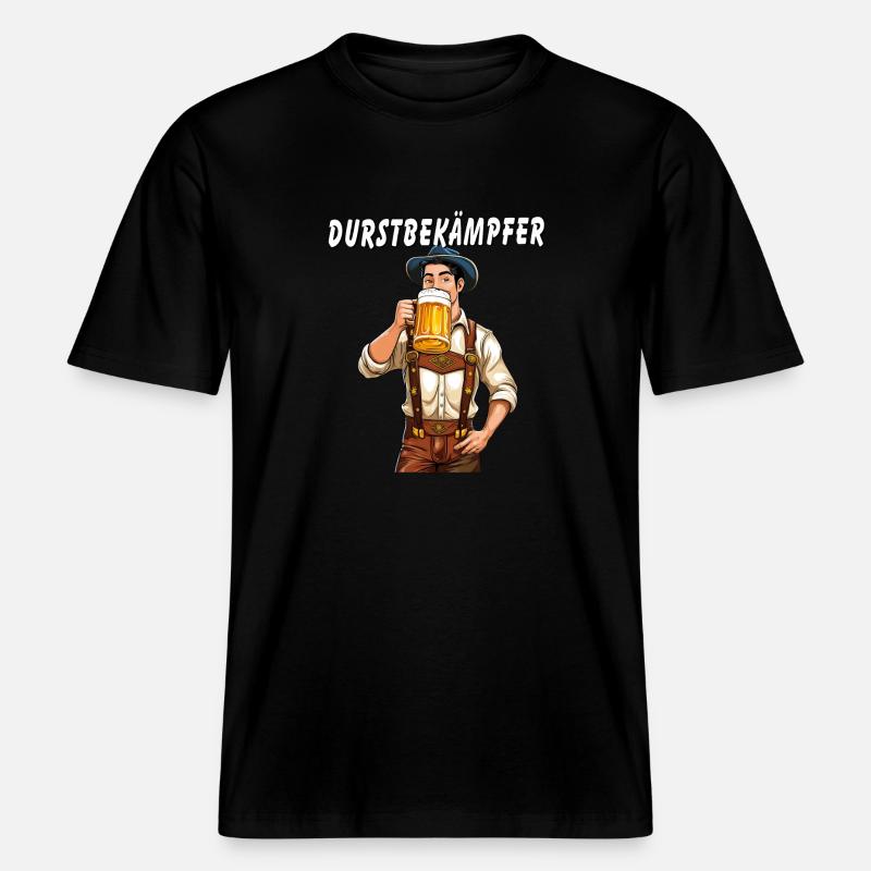 MANN Bier DURSTBEKÄMPFER -  RELAXED FIT Unisex Organic T-Shirt - Schwarz