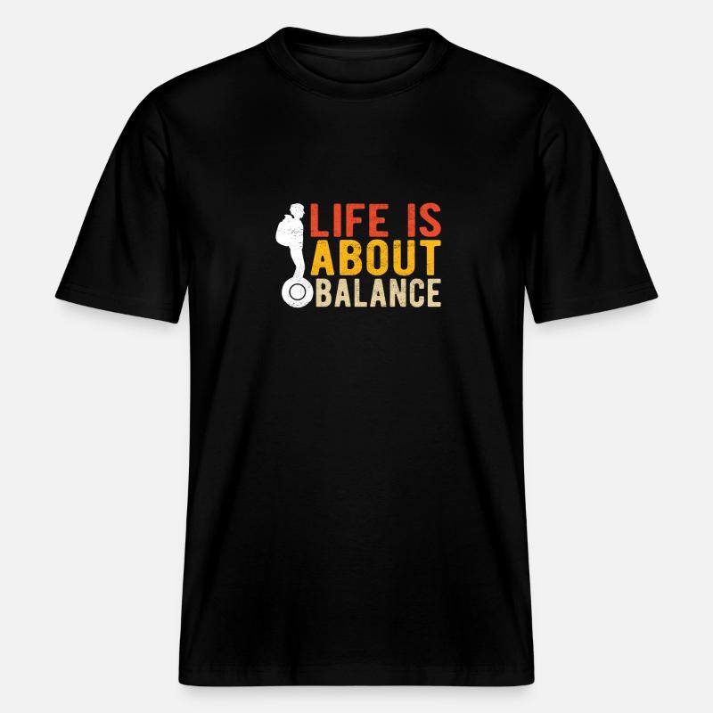 EUC Monoroue -  T-shirt unisexe RELAXED FIT en coton bio - noir