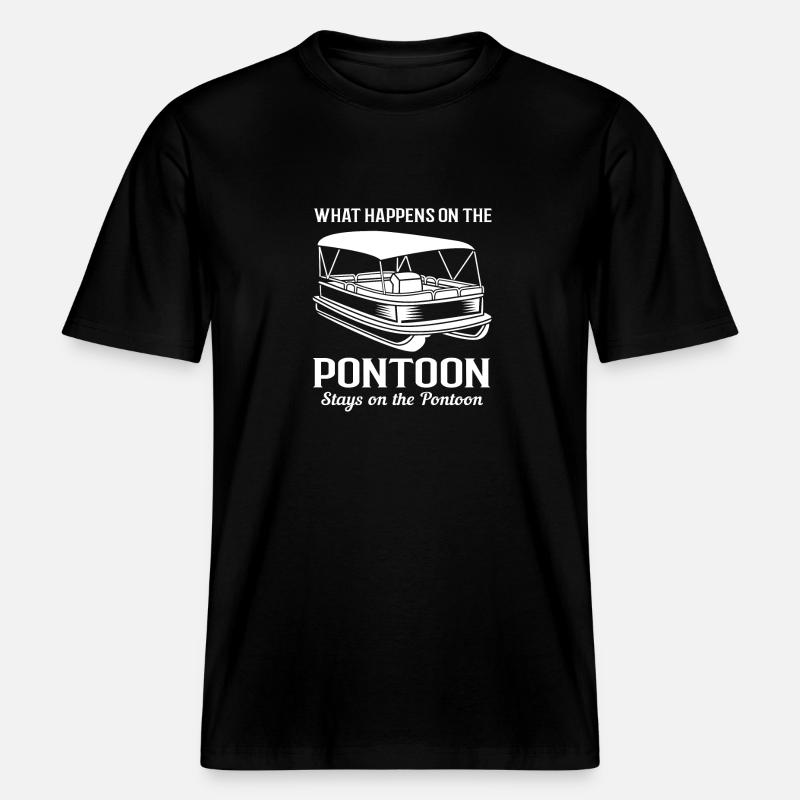 Pontonboot Boot Boote -  RELAXED FIT Unisex Organic T-Shirt - Schwarz