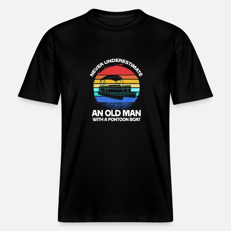 Pontonboot Boot Boote -  RELAXED FIT Unisex Organic T-Shirt - Schwarz