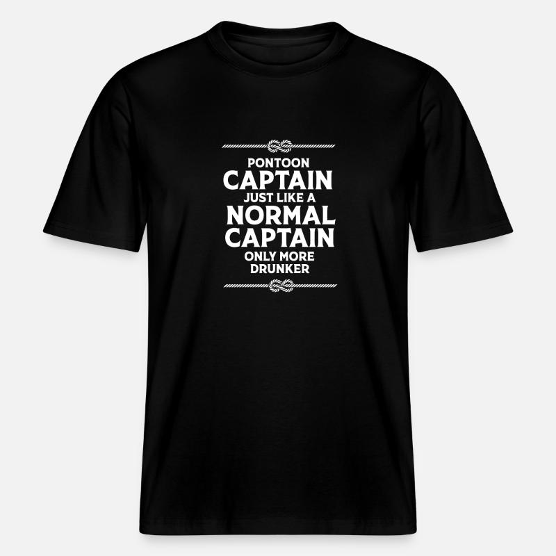 Pontonboot Boot Boote -  RELAXED FIT Unisex Organic T-Shirt - Schwarz