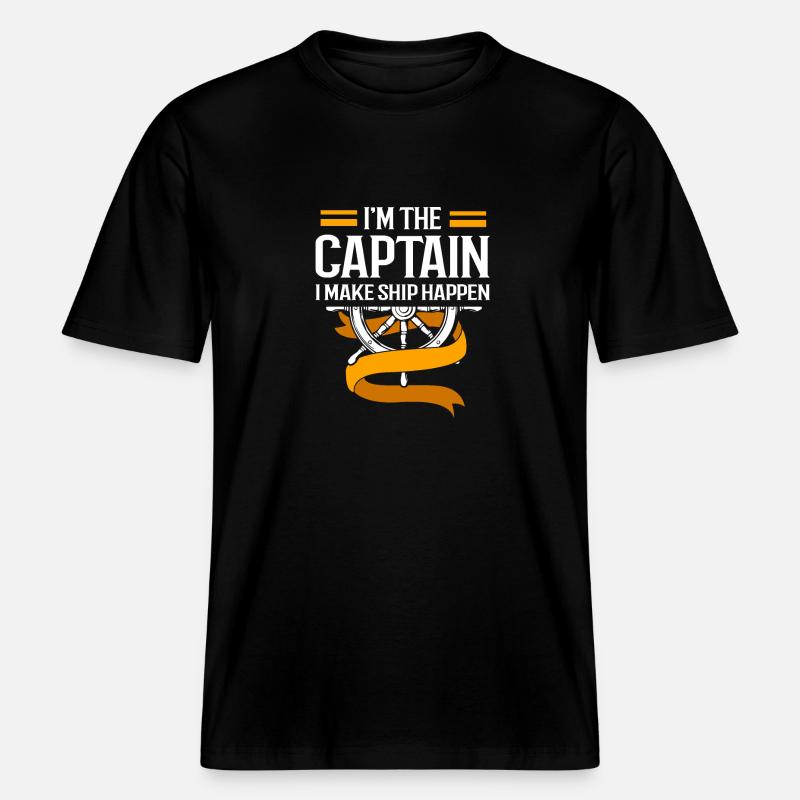 Pontonboot Boot Boote -  RELAXED FIT Unisex Organic T-Shirt - Schwarz