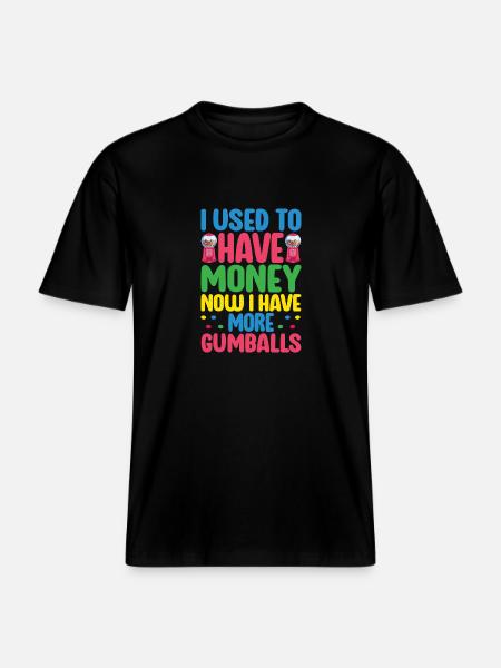 Gumball Machine Chewing Gum Machine -  RELAXED FIT Unisex Organic T-Shirt - black