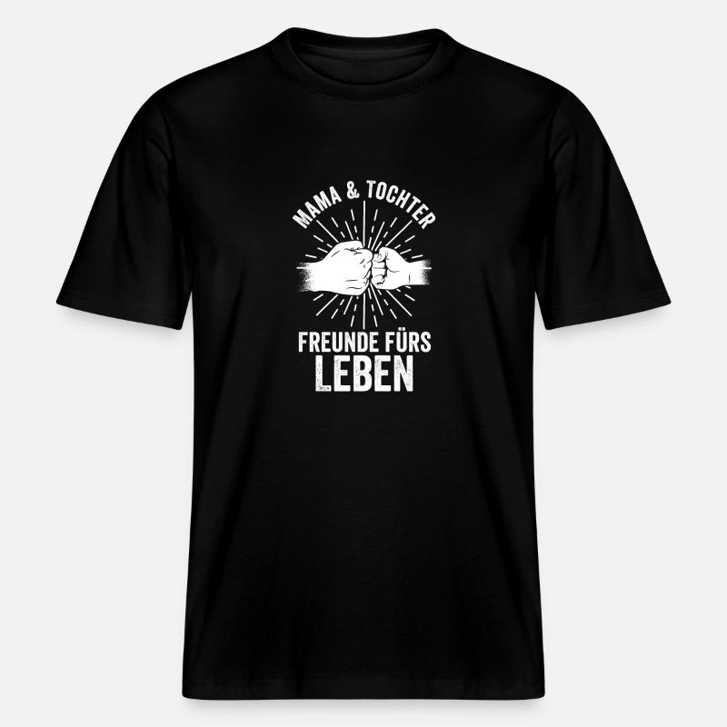 Mutter Mama Und Tochter -  RELAXED FIT Unisex Organic T-Shirt - Schwarz