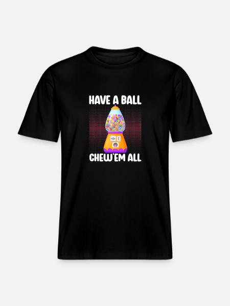 Gumball Machine Chewing Gum Machine -  RELAXED FIT Unisex Organic T-Shirt - black