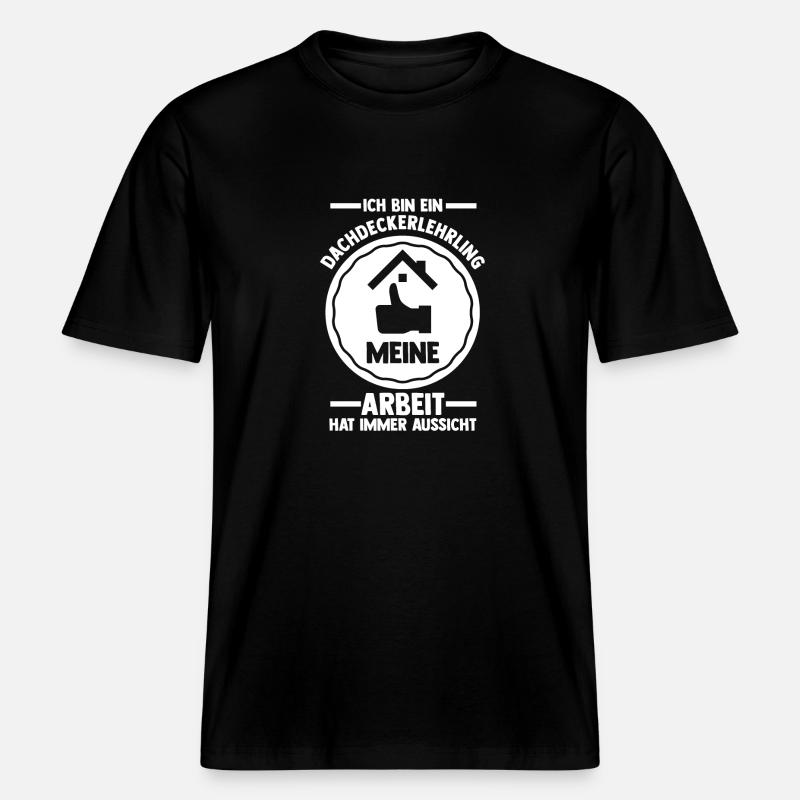 Roofing training apprentice Auzbi roofer - RELAXED FIT Unisex Organic T-Shirt - black