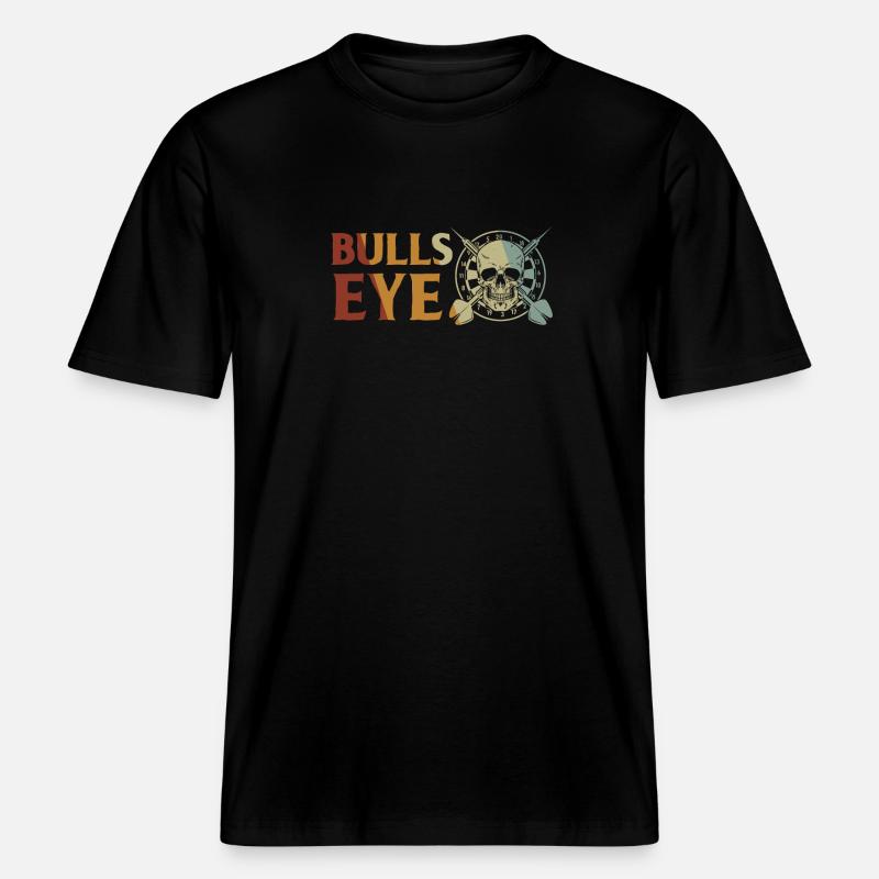 Cadeau de fléchettes Jeu de fléchettes Bullseye -  T-shirt unisexe RELAXED FIT en coton bio - noir