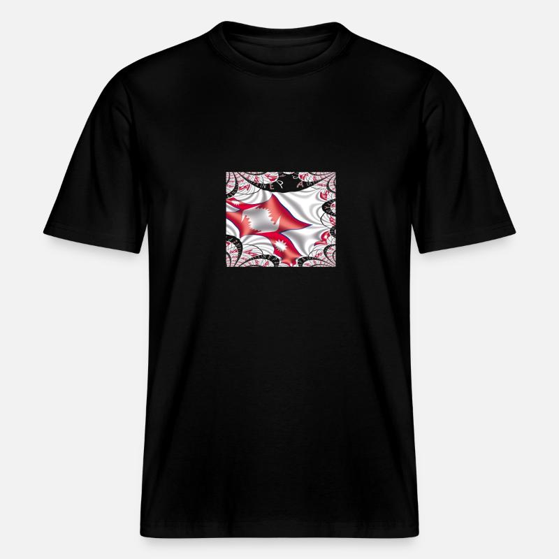 Népal Drapeau Katmandou Harmonie himalayenne -  T-shirt unisexe RELAXED FIT en coton bio - noir