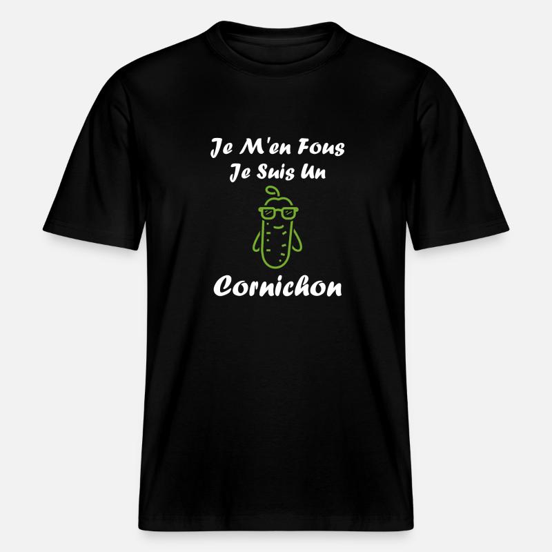 cornichon -  T-shirt unisexe RELAXED FIT en coton bio - noir