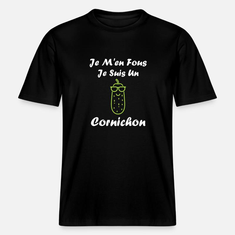 cornichon -  T-shirt unisexe RELAXED FIT en coton bio - noir
