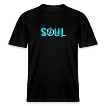Volleyball Soul -  RELAXED FIT Unisex Organic T-Shirt - black - Front - Alina (178cm) & Michal (187cm)