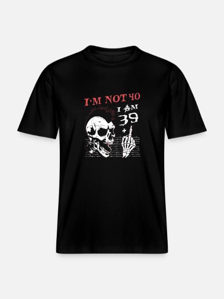Ho 39 anni e più il dito medio - 40° compleanno -  Maglietta ecologica Unisex RELAXED FIT - nero