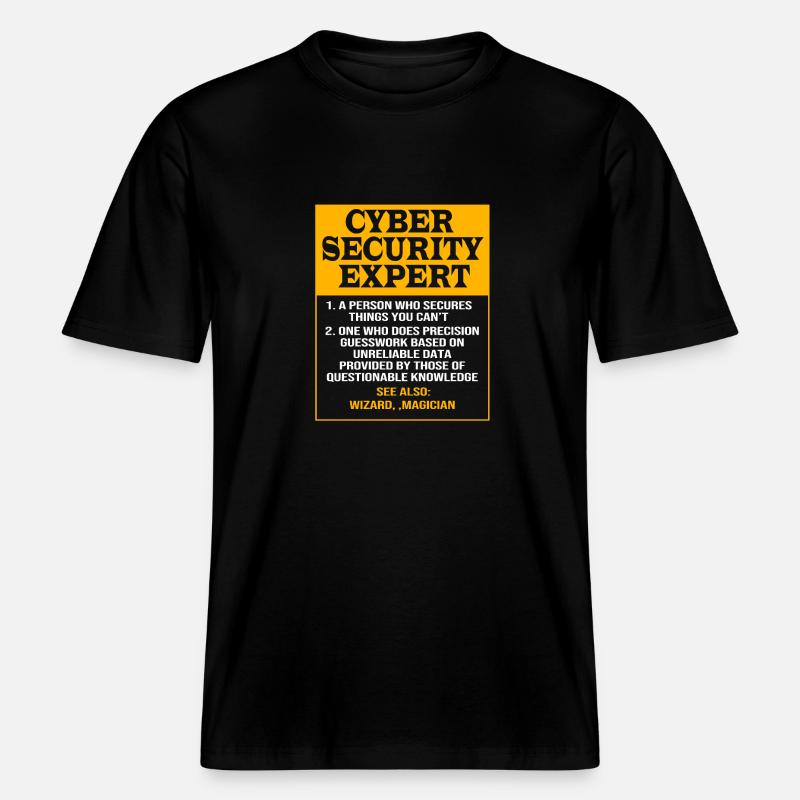 Cybersecurity Cyber Programmer Hacker -  RELAXED FIT Unisex Organic T-Shirt - black