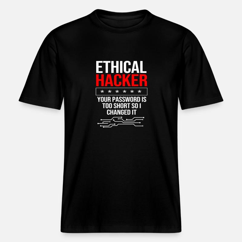 Cybersecurity Cyber Programmierer Hacker -  RELAXED FIT Unisex Organic T-Shirt - Schwarz