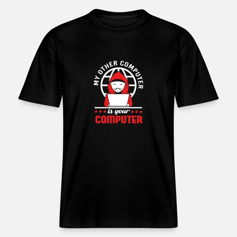 Cybersecurity Cyber Programmierer Hacker - RELAXED FIT Unisex Organic T-Shirt - Schwarz