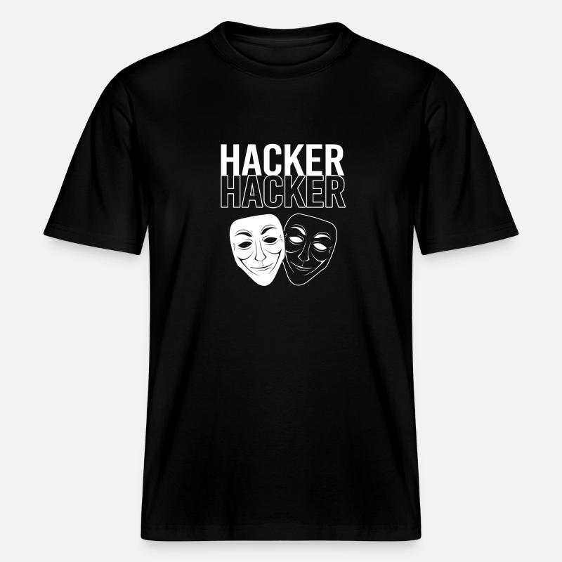 Cybersecurity Cyber Programmer Hacker -  RELAXED FIT Unisex Organic T-Shirt - black