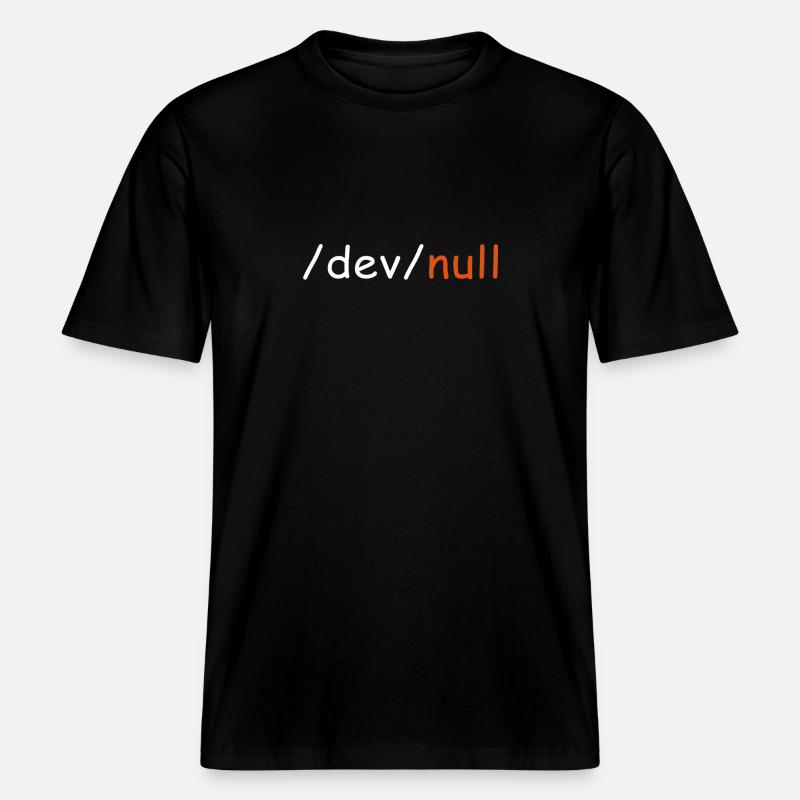 dev null -  RELAXED FIT Unisex Organic T-Shirt - Schwarz
