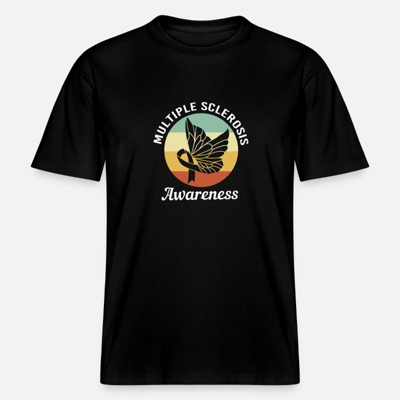 Multiple Sclerosis MS - RELAXED FIT Unisex Organic T-Shirt - black