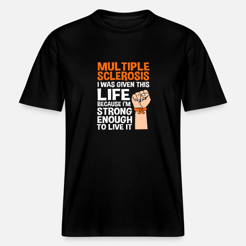 Multiple Sclerosis MS - RELAXED FIT Unisex Organic T-Shirt - black