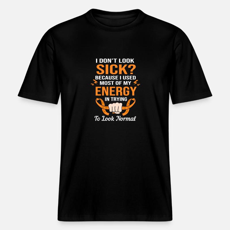 Multiple Sclerosis MS -  RELAXED FIT Unisex Organic T-Shirt - black