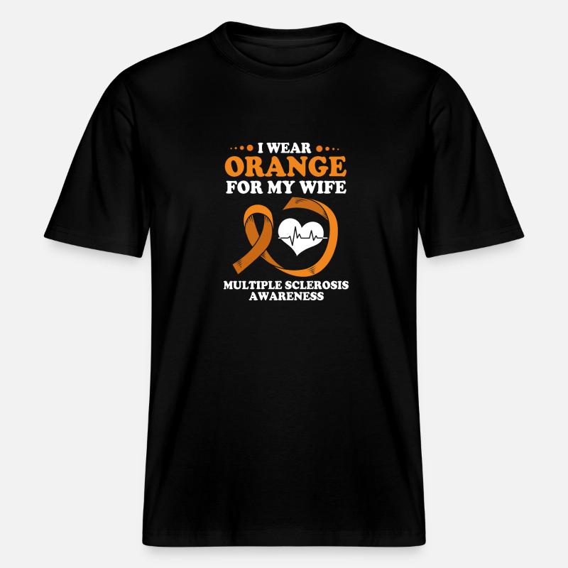 Multiple Sclerosis MS - RELAXED FIT Unisex Organic T-Shirt - black