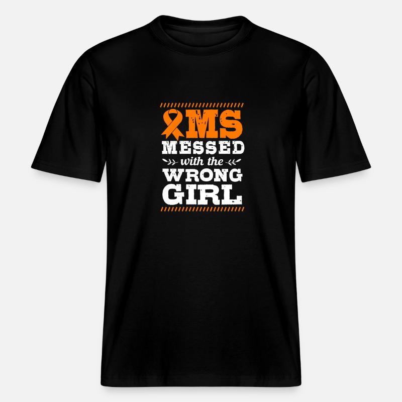 Multiple Sclerosis MS -  RELAXED FIT Unisex Organic T-Shirt - black