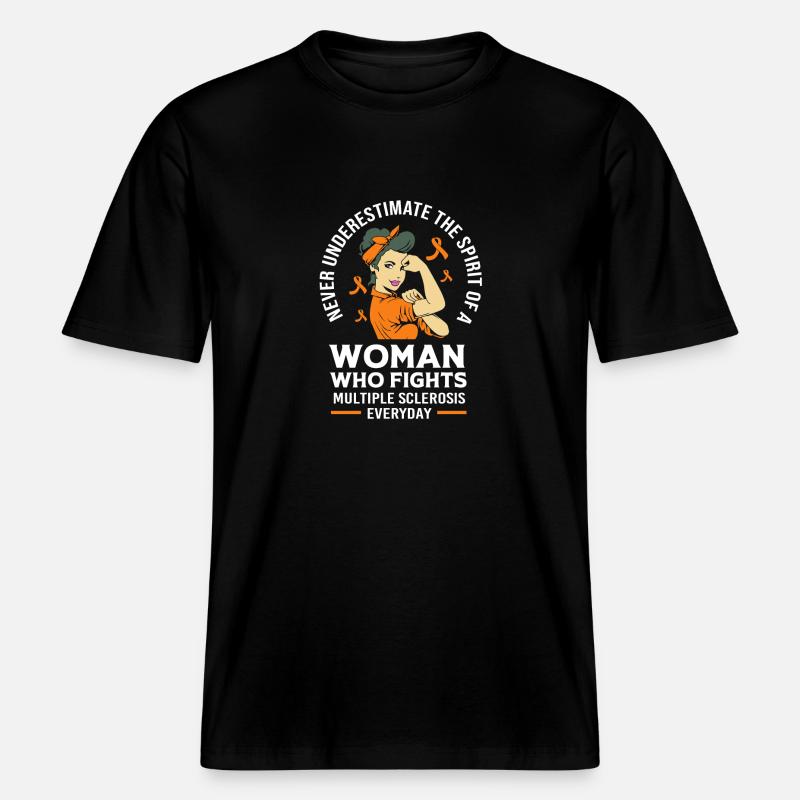 Multiple Sclerosis MS - RELAXED FIT Unisex Organic T-Shirt - black