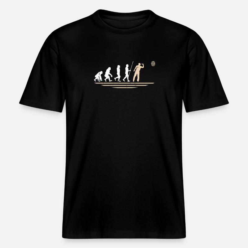 Dart d’art Dart d’évolution -  T-shirt unisexe RELAXED FIT en coton bio - noir