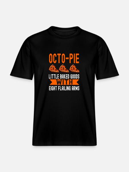 Patissier Octo-pie Baked Goods Baking -  RELAXED FIT Unisex Organic T-Shirt - black