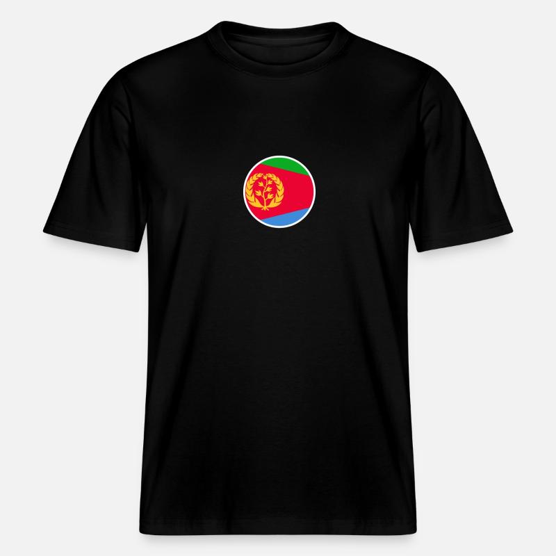 Érythrée Drapeau érythréen Érythréen -  T-shirt unisexe RELAXED FIT en coton bio - noir