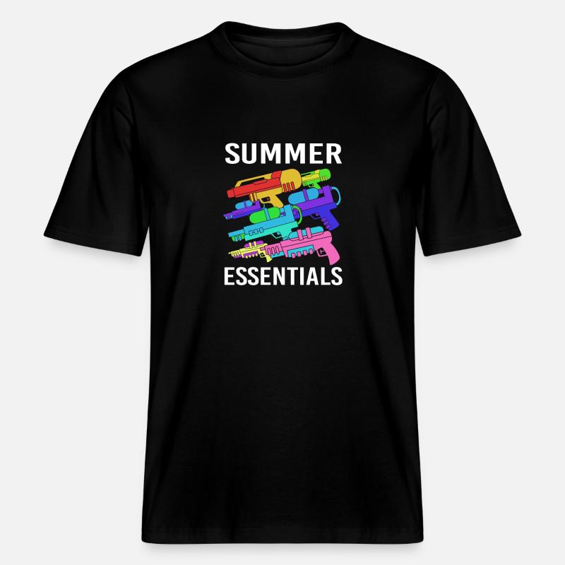 Pistolet à eau - T-shirt unisexe RELAXED FIT en coton bio - noir