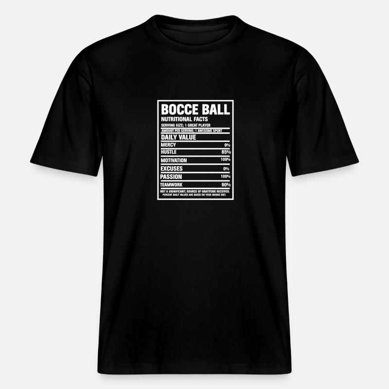 Bocce Ball Bocce Player -  RELAXED FIT Unisex Organic T-Shirt - black