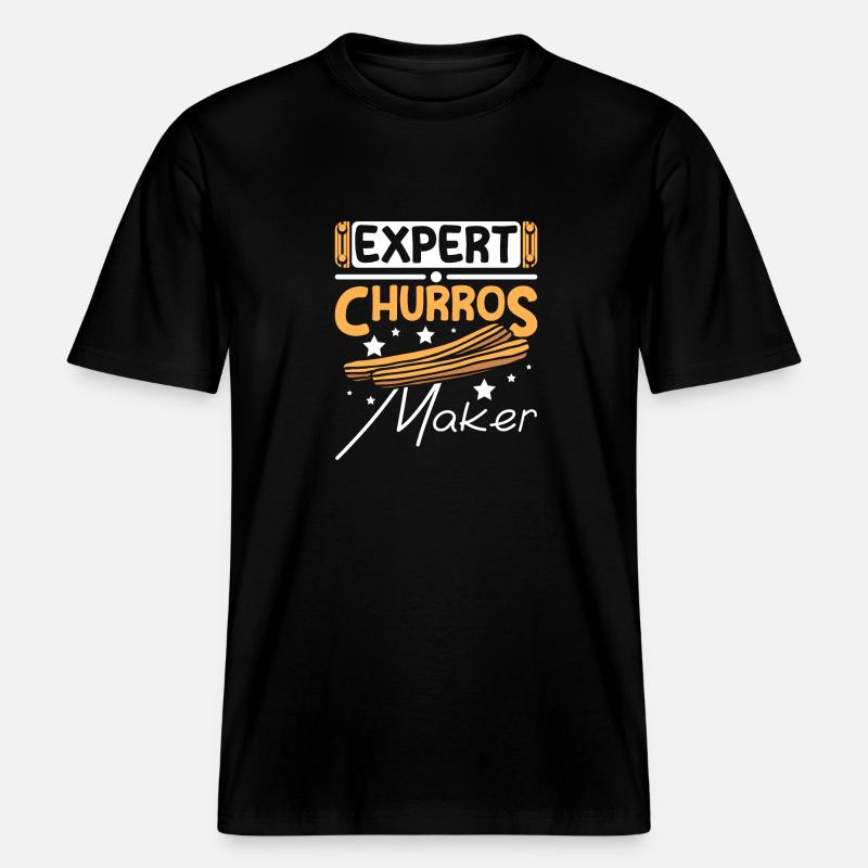 Fabricant expert de churros - T-shirt unisexe RELAXED FIT en coton bio - noir