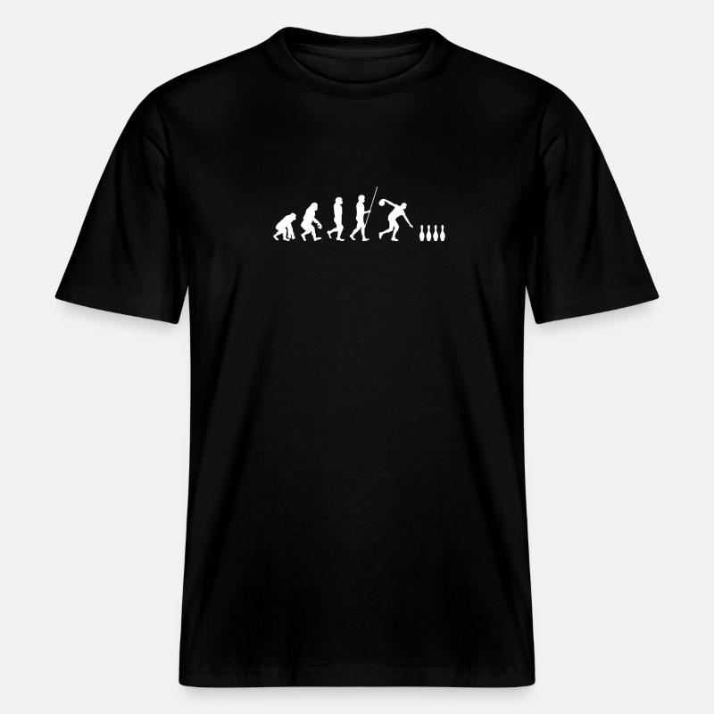 Human evolution to skittles -  RELAXED FIT Unisex Organic T-Shirt - black