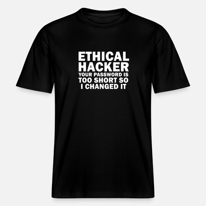 Ethical Hacker Cybersecurity Expertise - RELAXED FIT Unisex Organic T-Shirt - black