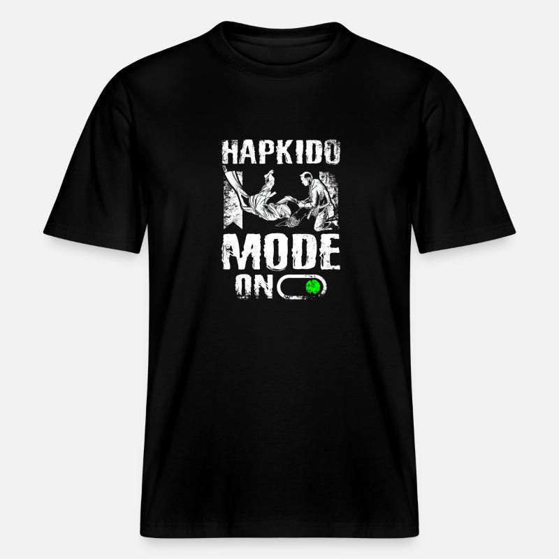 Mode Hapkido activé -  T-shirt unisexe RELAXED FIT en coton bio - noir
