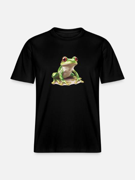 Frog Frogs - RELAXED FIT Unisex Organic T-Shirt - black