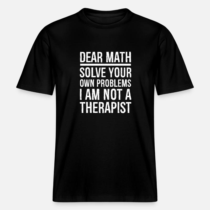 Cher math drôle - T-shirt unisexe RELAXED FIT en coton bio - noir