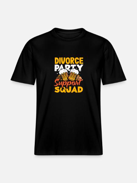 Scheidungspartei Unterstützungskommando Scheidung -  RELAXED FIT Unisex Organic T-Shirt - Schwarz